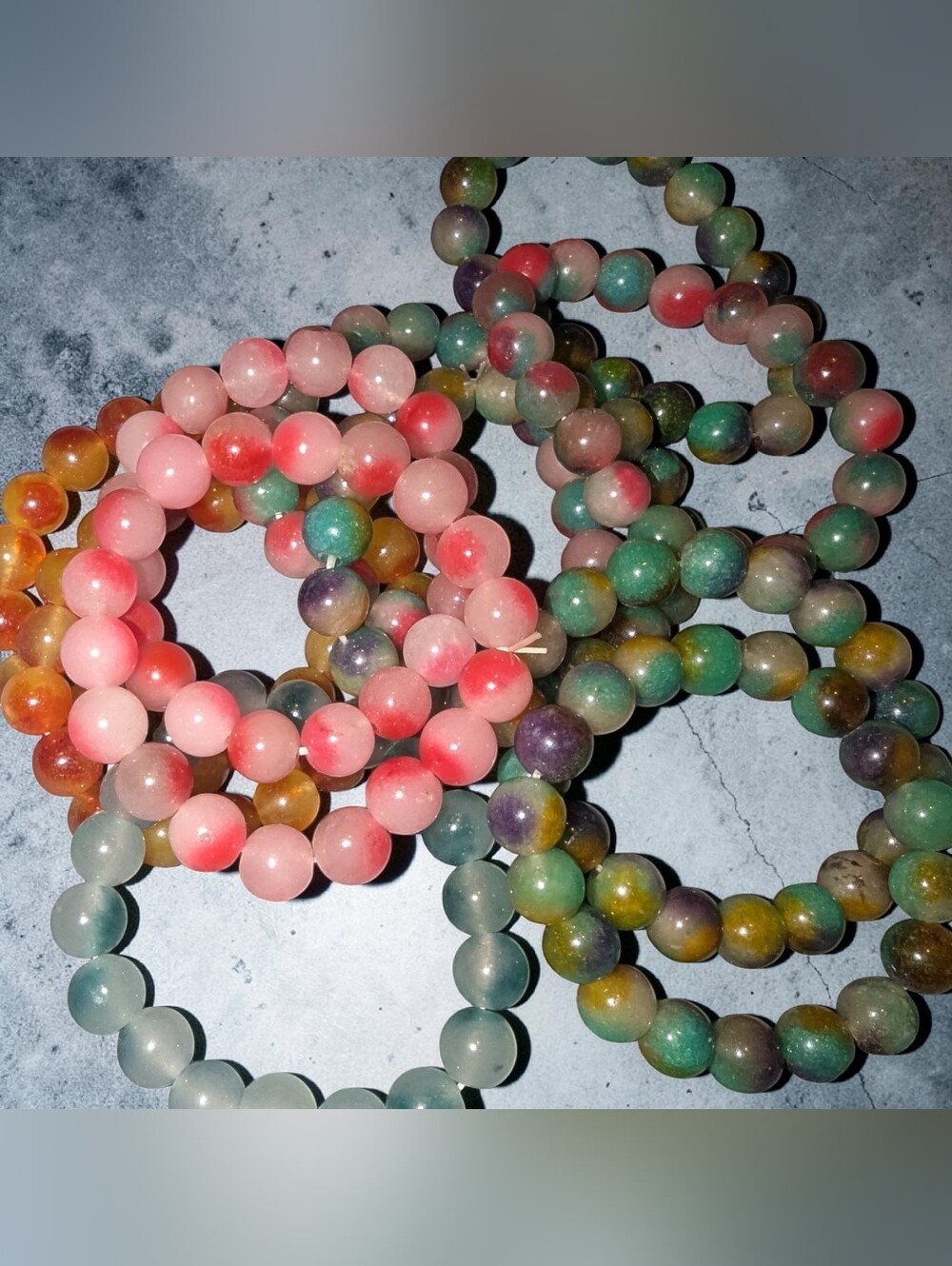 Round 8mm Bead Stretch Bracelets Two For $10 !! Pick 2 Mix & Match